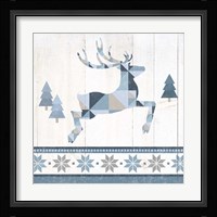 Nordic Geo Lodge Deer III Framed Print