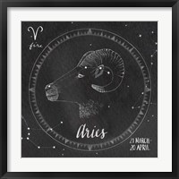 Night Sky Aries Framed Print