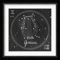 Night Sky Gemini Framed Print