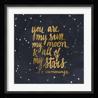 Starry Words III Gold Fine Art Print