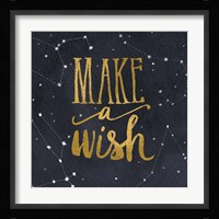 Starry Words I Gold Framed Print