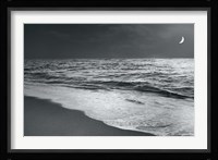 Moonrise Beach Black and White Fine Art Print