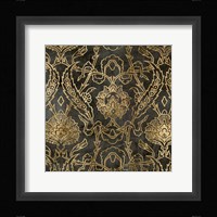 Golden Damask II Framed Print
