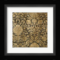 Golden Damask III Framed Print