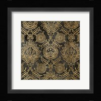Golden Damask IV Framed Print