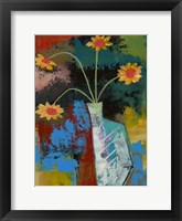 Abstract Expressionist Flowers III Framed Print