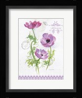 Flower Study on Lace I Framed Print