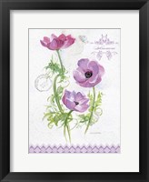 Flower Study on Lace I Framed Print