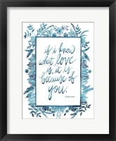 Love Quote II Framed Print