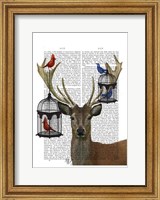 Deer & Bird Cages Fine Art Print