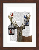 Deer & Bird Cages Fine Art Print