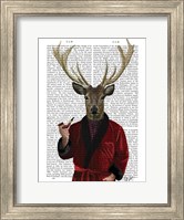 Deer in Smoking Jacket Fine Art Print