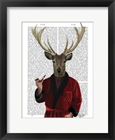 Deer in Smoking Jacket Fine Art Print