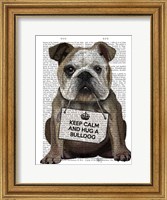 Hug a Bulldog Fine Art Print