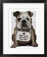 Hug a Bulldog Framed Print