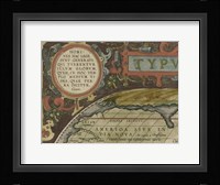 Antique World Map Grid I Framed Print