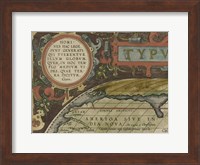 Antique World Map Grid I Fine Art Print