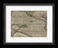 Antique World Map Grid IV Fine Art Print