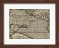 Antique World Map Grid IV Fine Art Print