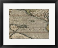 Antique World Map Grid IV Fine Art Print