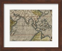 Antique World Map Grid VI Fine Art Print