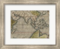 Antique World Map Grid VI Fine Art Print
