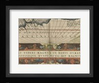 Antique World Map Grid VIII Framed Print