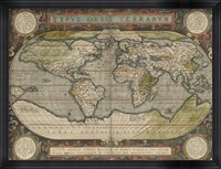 Antique World Map 36x48 Fine Art Print