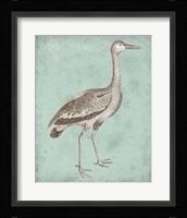 Sepia & Spa Heron I Framed Print