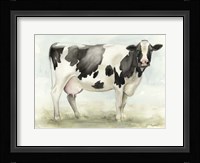 Watercolor Cow I Framed Print