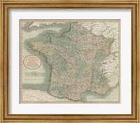 Vintage Map of France Fine Art Print