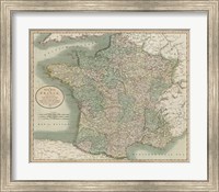 Vintage Map of France Fine Art Print