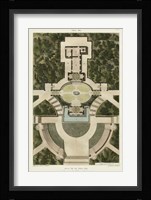 Plan De La Villa Pia Framed Print