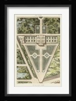 Plan De La Villa Negroni Framed Print