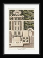 Plan De La Villa Barberini Framed Print