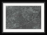Map of Paris Grid IV Fine Art Print