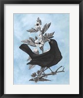 Bird on Blue II Fine Art Print