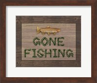 Gone Fishing Sign Fine Art Print
