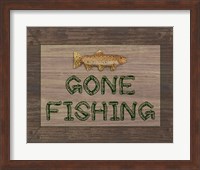 Gone Fishing Sign Fine Art Print