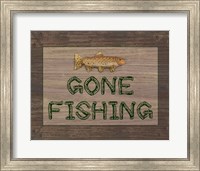 Gone Fishing Sign Fine Art Print