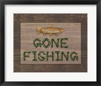 Gone Fishing Sign Fine Art Print