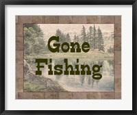 Gone Fishing Lake Sign Fine Art Print