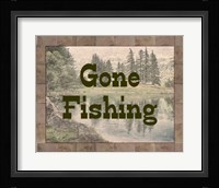Gone Fishing Lake Sign Fine Art Print