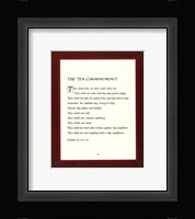 Ten Commandments - red frame Fine Art Print