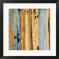 Ochre, Blue Overlay I Framed Print