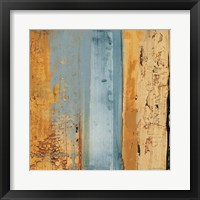 Ochre, Blue Overlay II Framed Print