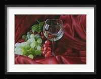 Red Satin and Grapes Fine Art Print