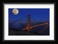 Golden Gate Bridge Full Moon Fine Art Print