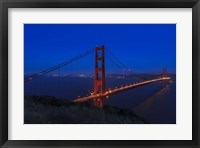 Golden Gate bridge at Night Framed Print