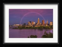Rainbow over Cleveland Framed Print